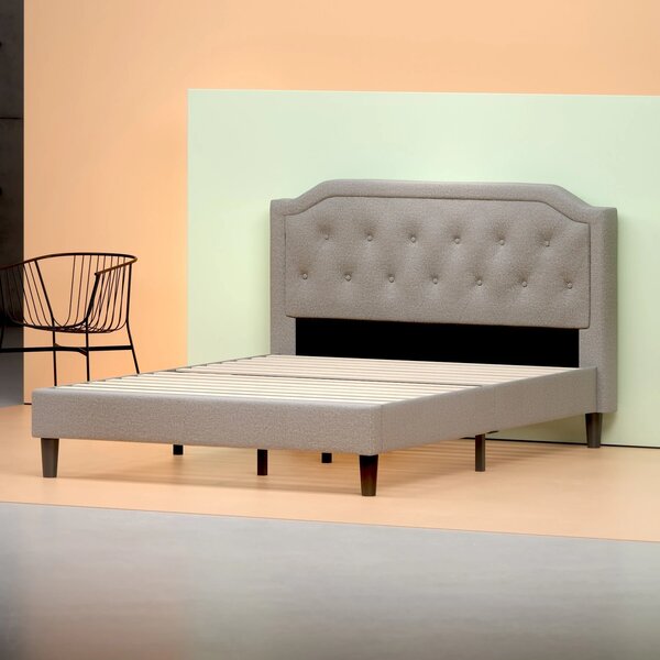 Zinus Tufted Upholstered Low Profile Platform Bed & Reviews | Wayfair